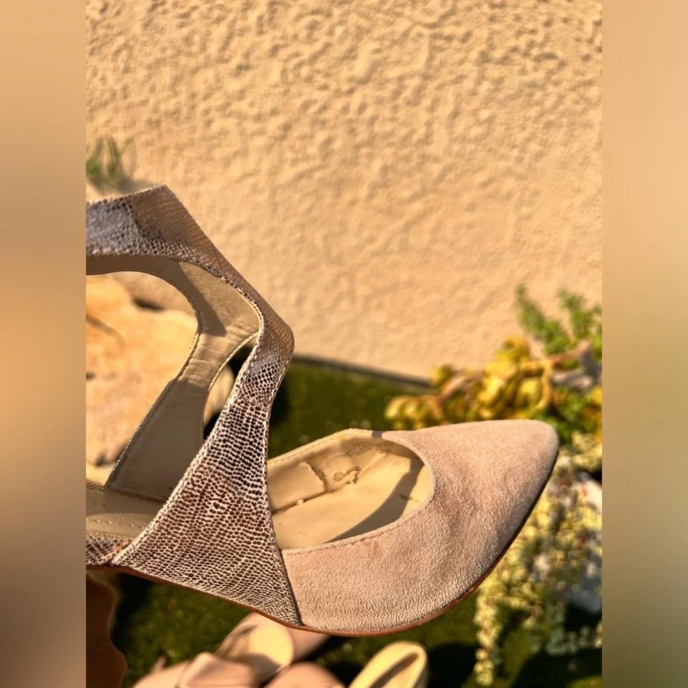 Marc Fisher Kabriele Women's Dress Pump Shoes Toe Pointed 7.5 gold - Picture 7 of 9
